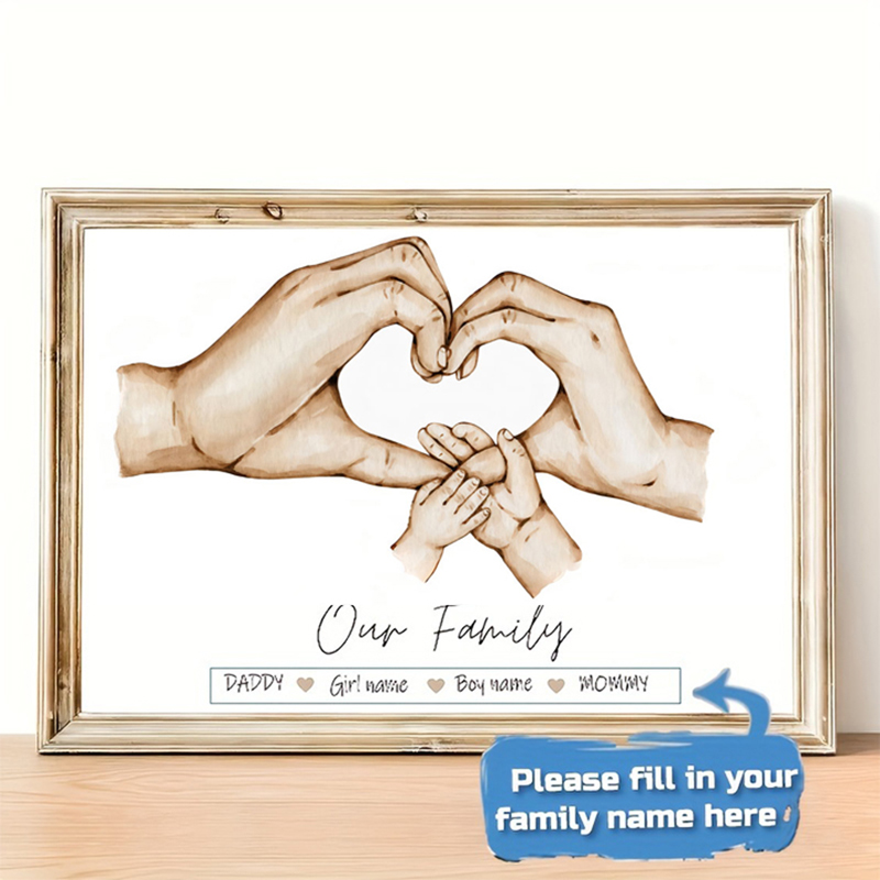 Photography Gallery - Personalized Custom Family Hand Poster Name