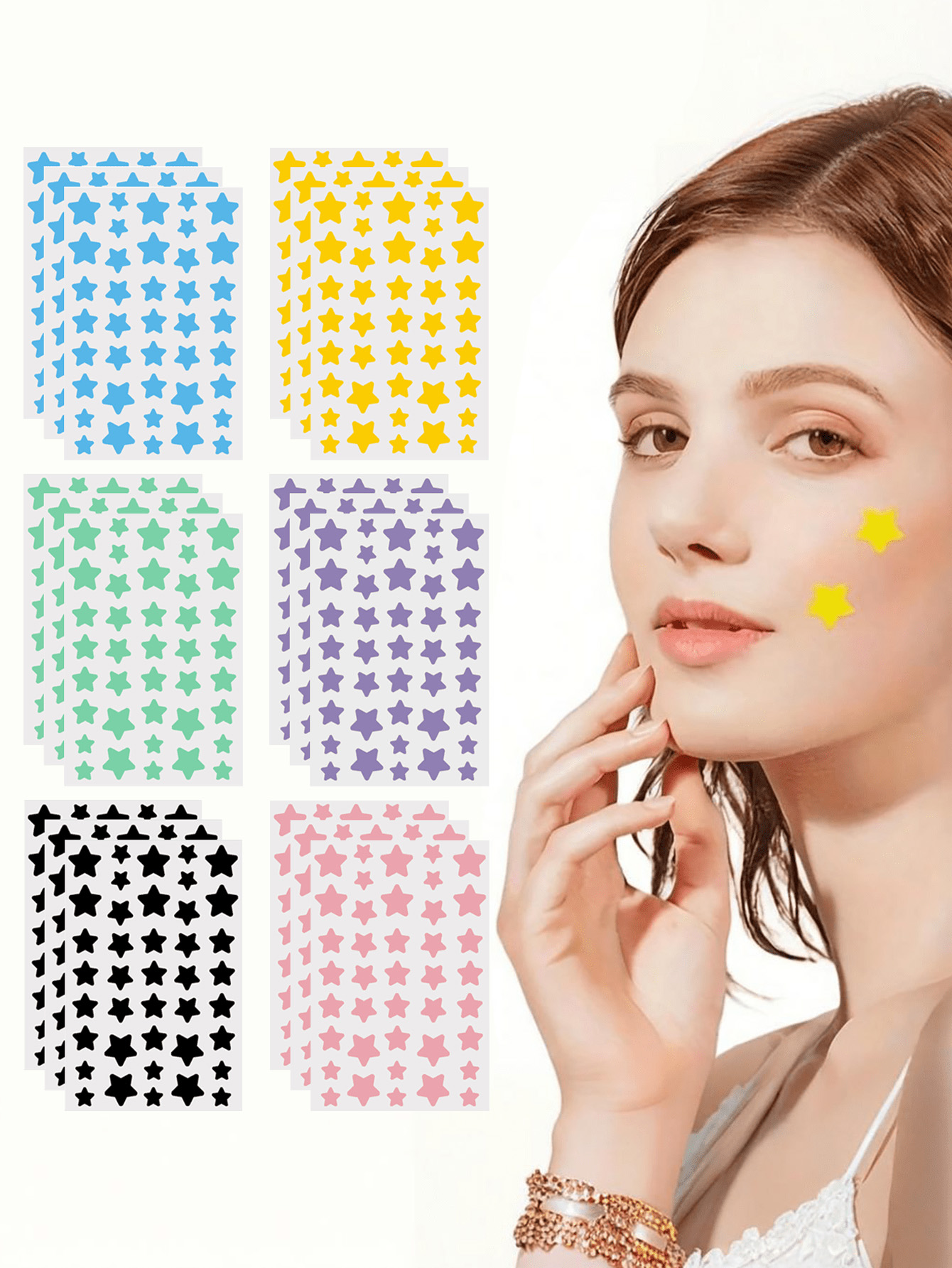 Photography Day - 240 Pieces/Cute Star Face Stickers, Fun