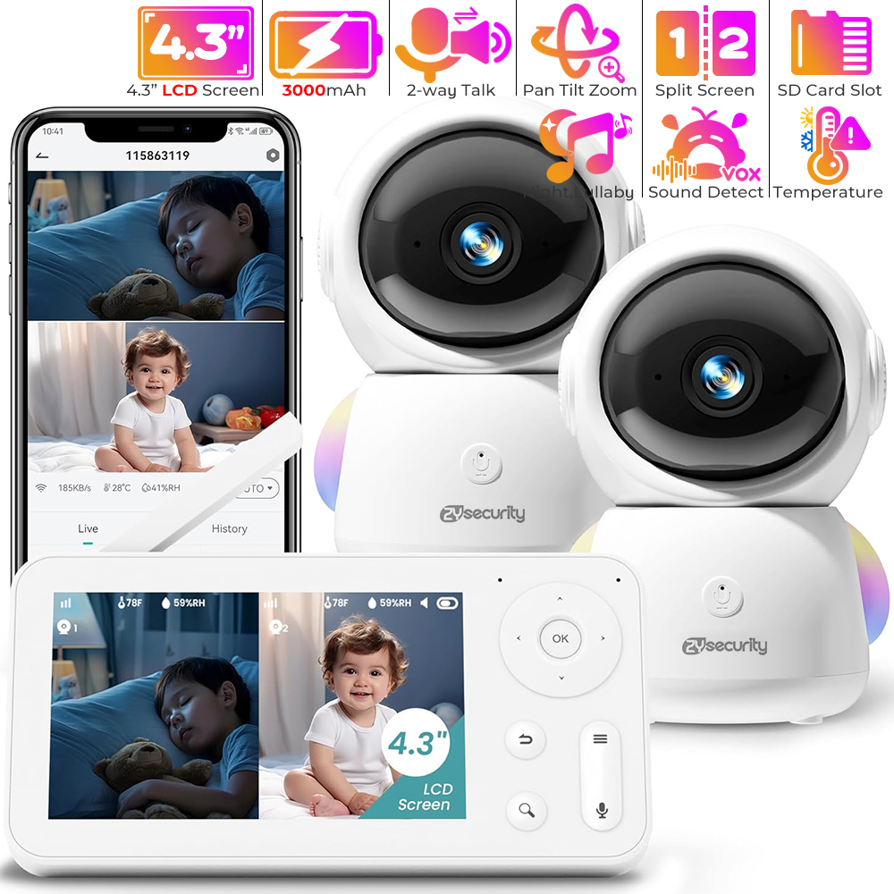 Photography Uk - 2K Baby Monitor with 2 Cameras