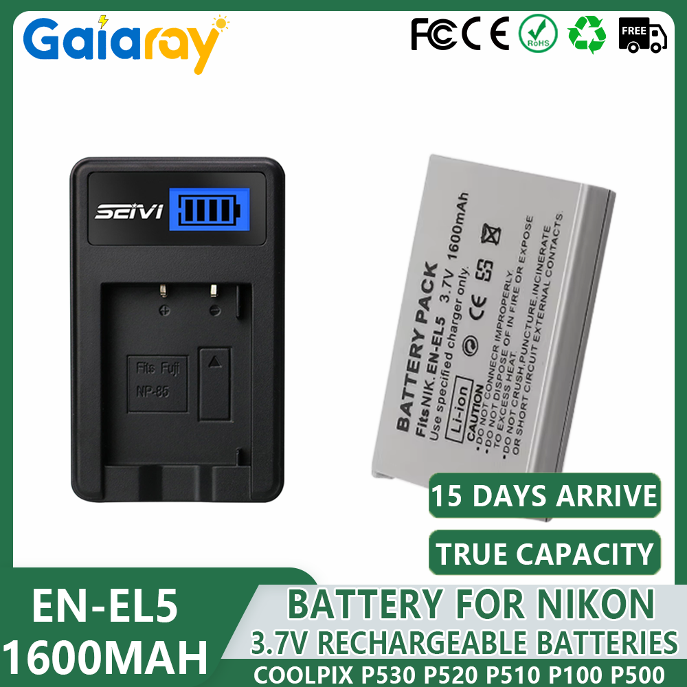 1-4pcs EN-EL5 ENEL5 Battery +L - Nikon Camera D3500 review and price