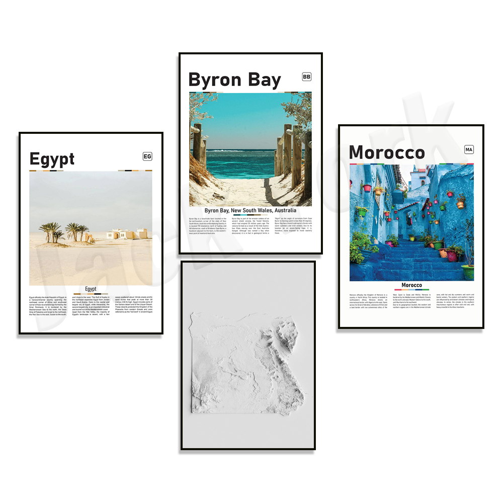 Egypt relief map print, Morocc - Photography Mapped review and price