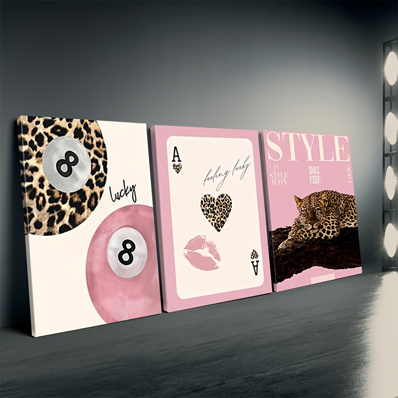 3pcs Leopard Cheetah Canvas Wa - Photography Design review and price