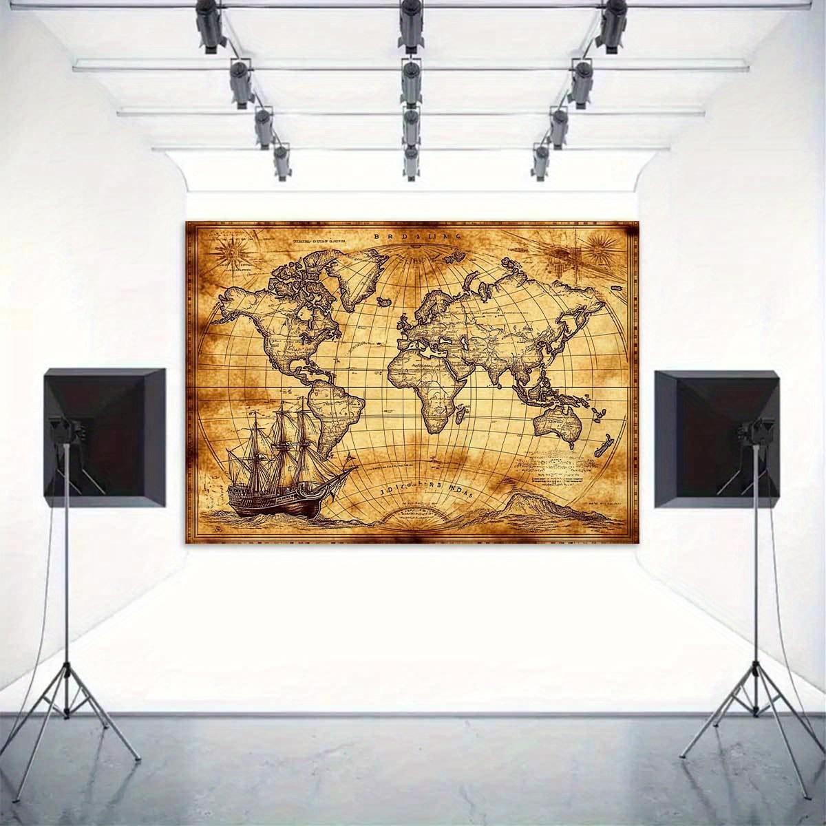1 retro nautical map landscape - Photography Mapped review and price