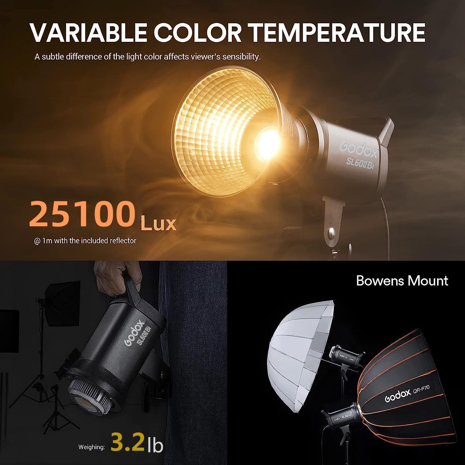 Godox SL60IID SL60IIBi 75W Day - Strobe Light Studio review and price