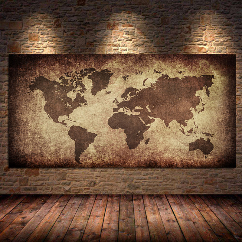 The World Map Retro Canvas Pai - Photography Mapped review and price