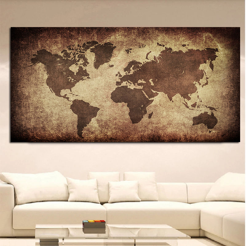 The World Map Retro Canvas Pai - Photography Mapped review and price