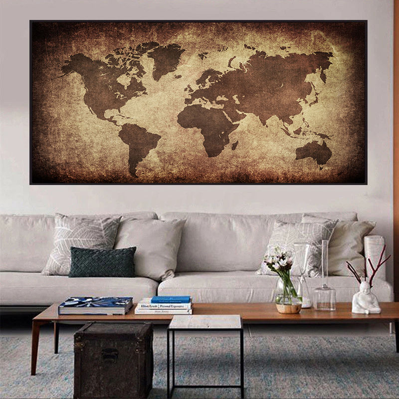 The World Map Retro Canvas Pai - Photography Mapped review and price