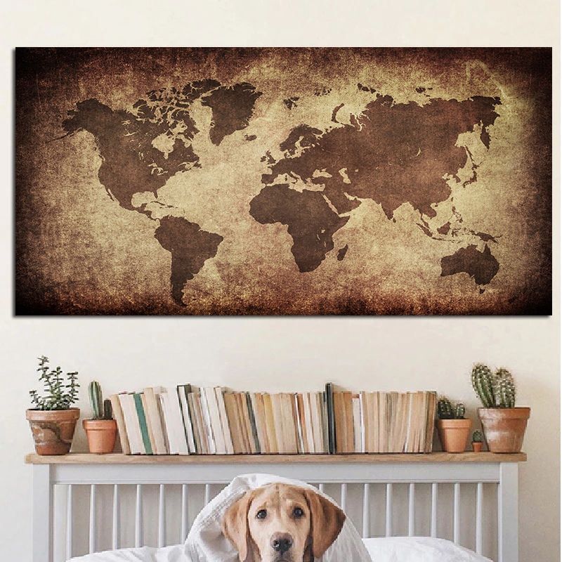The World Map Retro Canvas Pai - Photography Mapped review and price