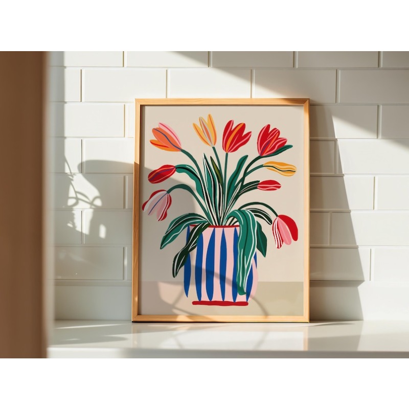 2pcs Tulip Flowers Canvas Wall - Photography Design review and price