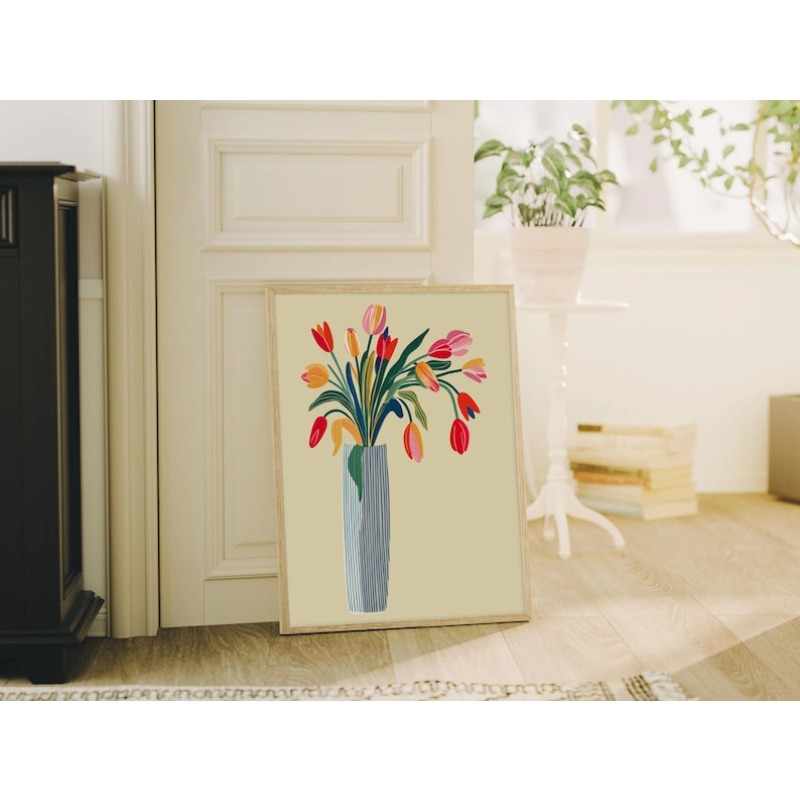 2pcs Tulip Flowers Canvas Wall - Photography Design review and price