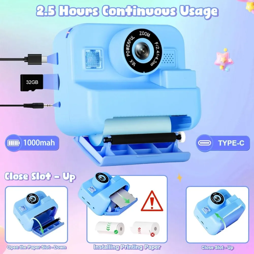 Kids Camera Instant Print 32G  - Photography Nature Images review and price