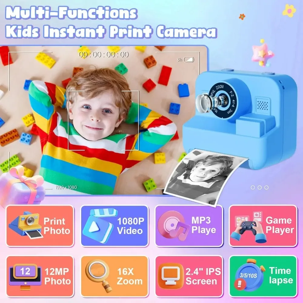 Kids Camera Instant Print 32G  - Photography Nature Images review and price