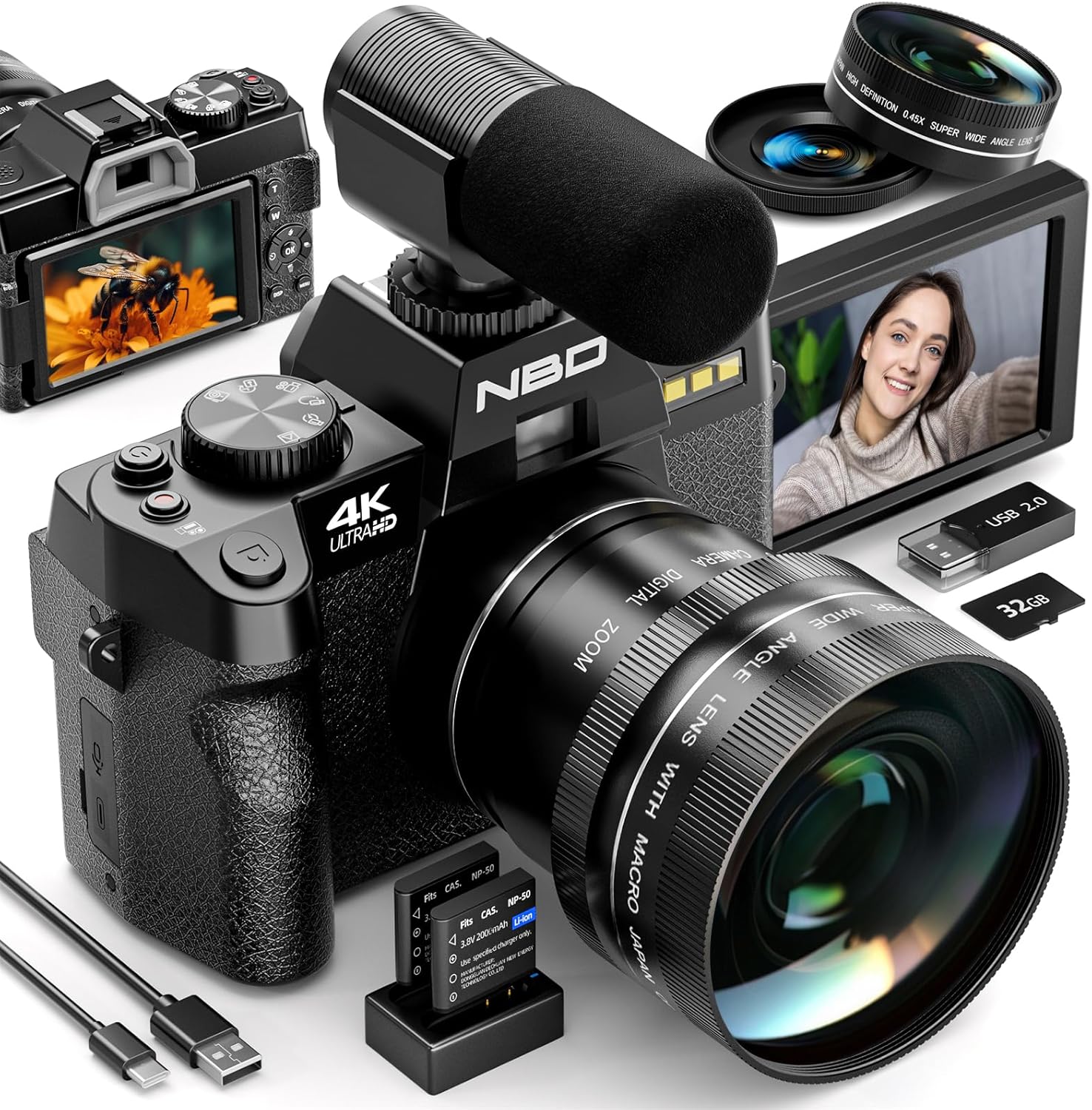 NBD 4K Digital Cameras for Pho - Photography Nature Images review and price
