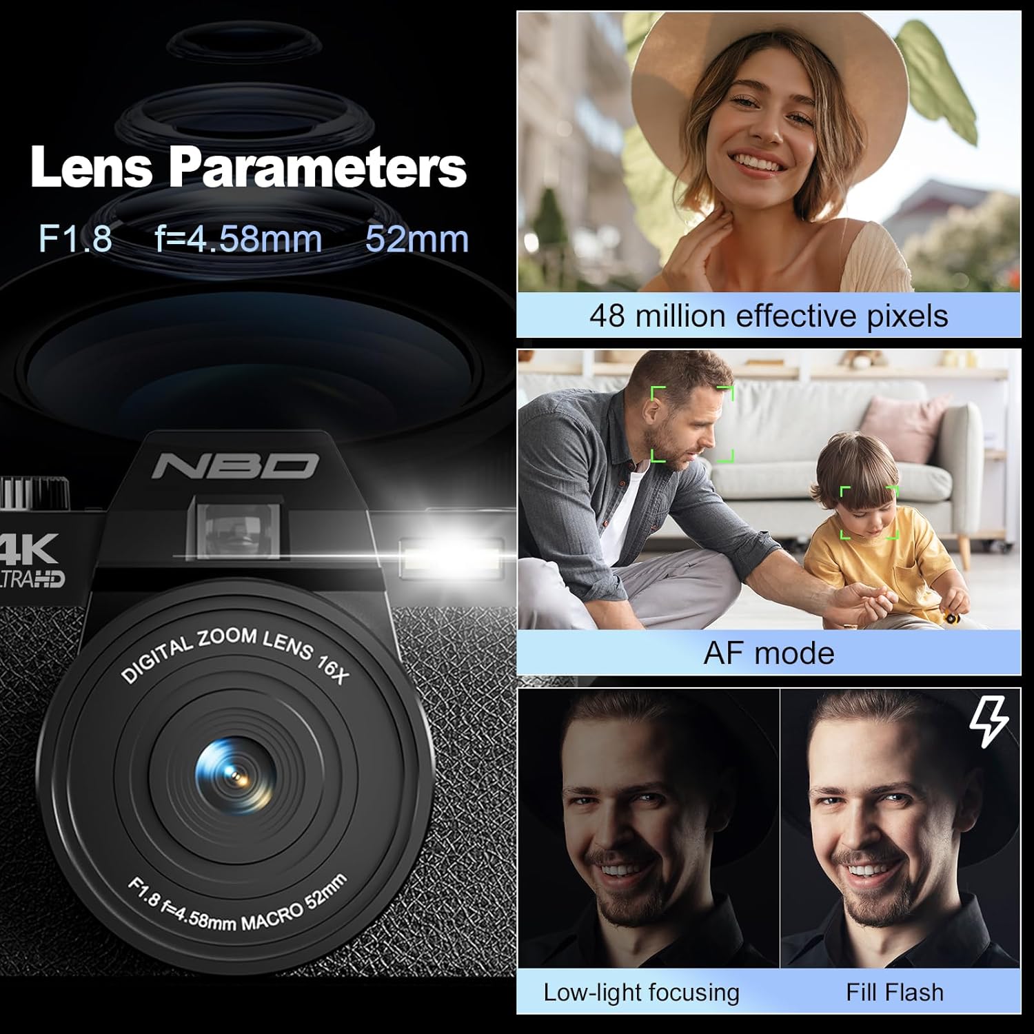 NBD 4K Digital Cameras for Pho - Photography Nature Images review and price