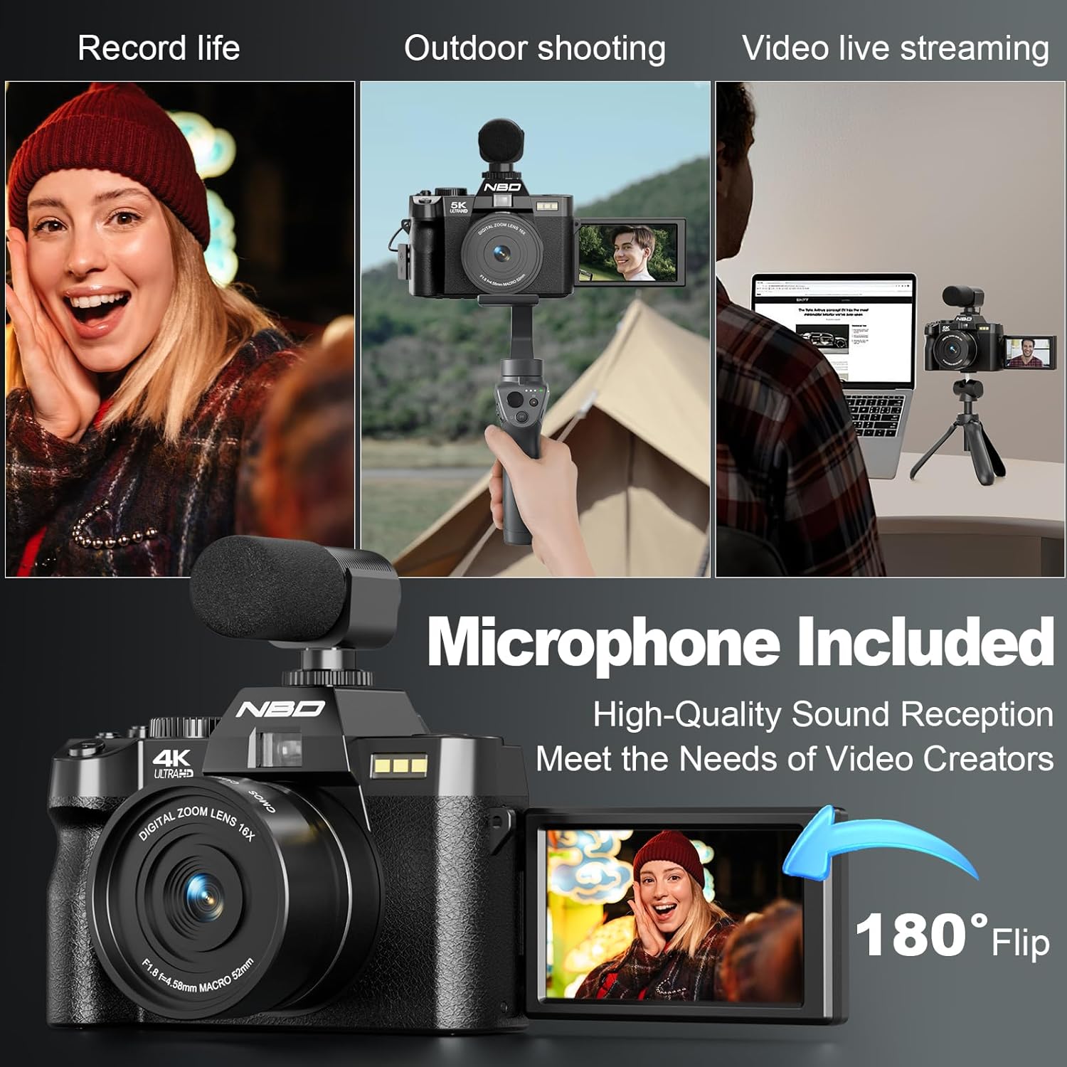 NBD 4K Digital Cameras for Pho - Photography Nature Images review and price