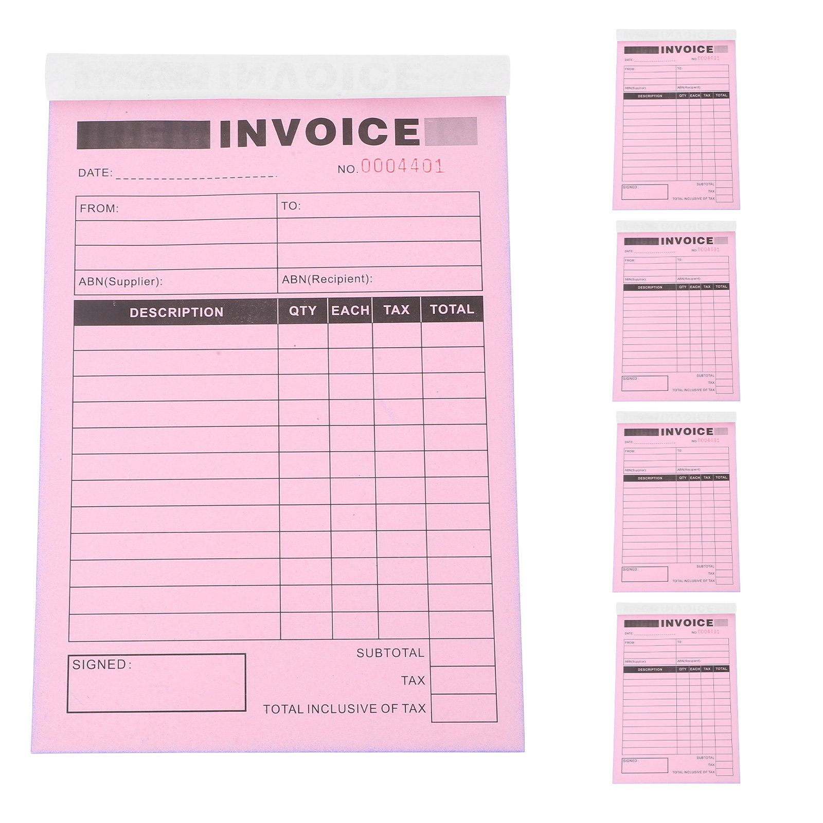 5Pcs Invoice Duplicate Deliver - Photography Of Book review and price